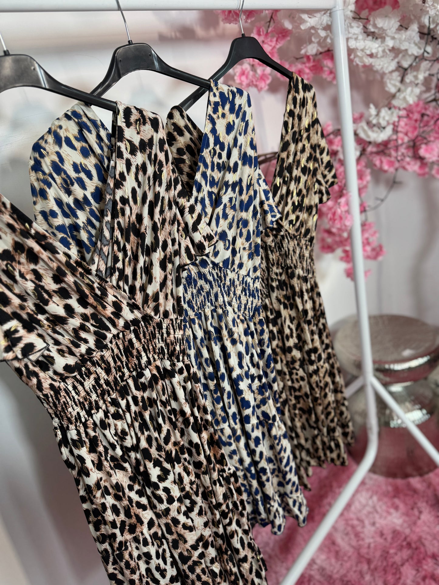 Skater Leopard Slinky Dress
