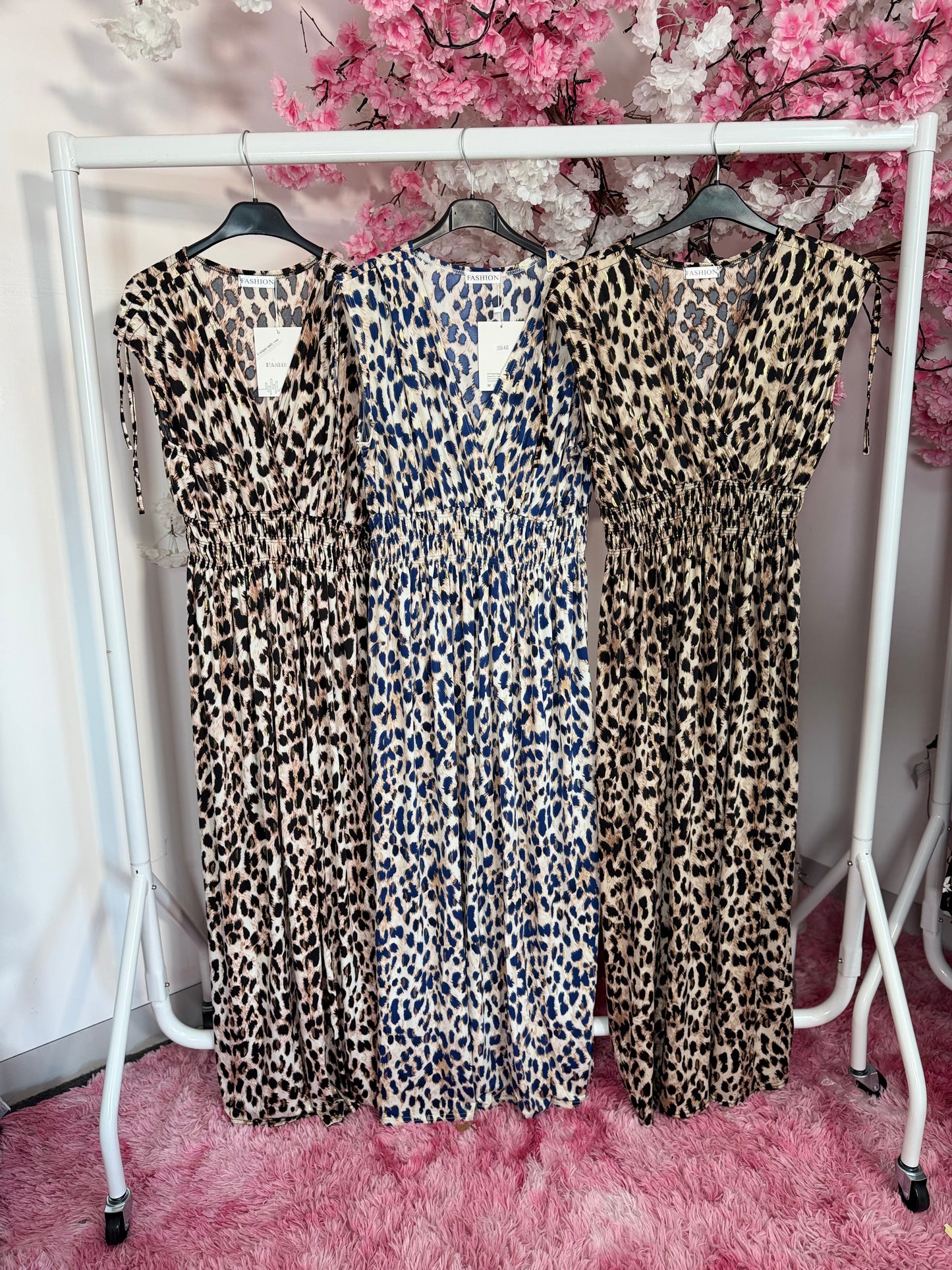 Leopard Print Maxi Slinky Dress