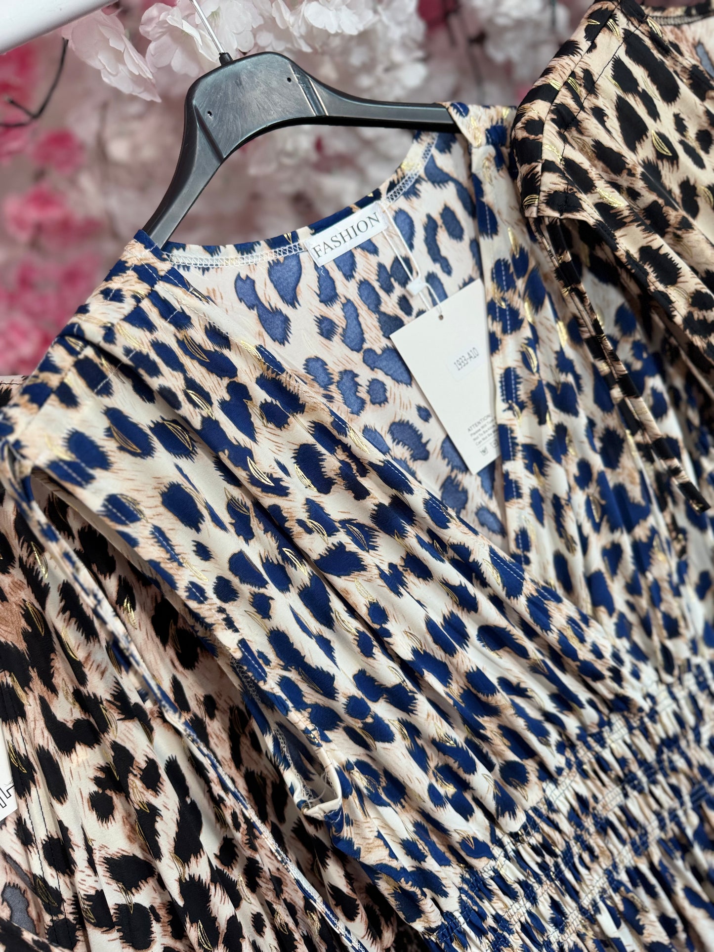 Leopard Print Maxi Slinky Dress