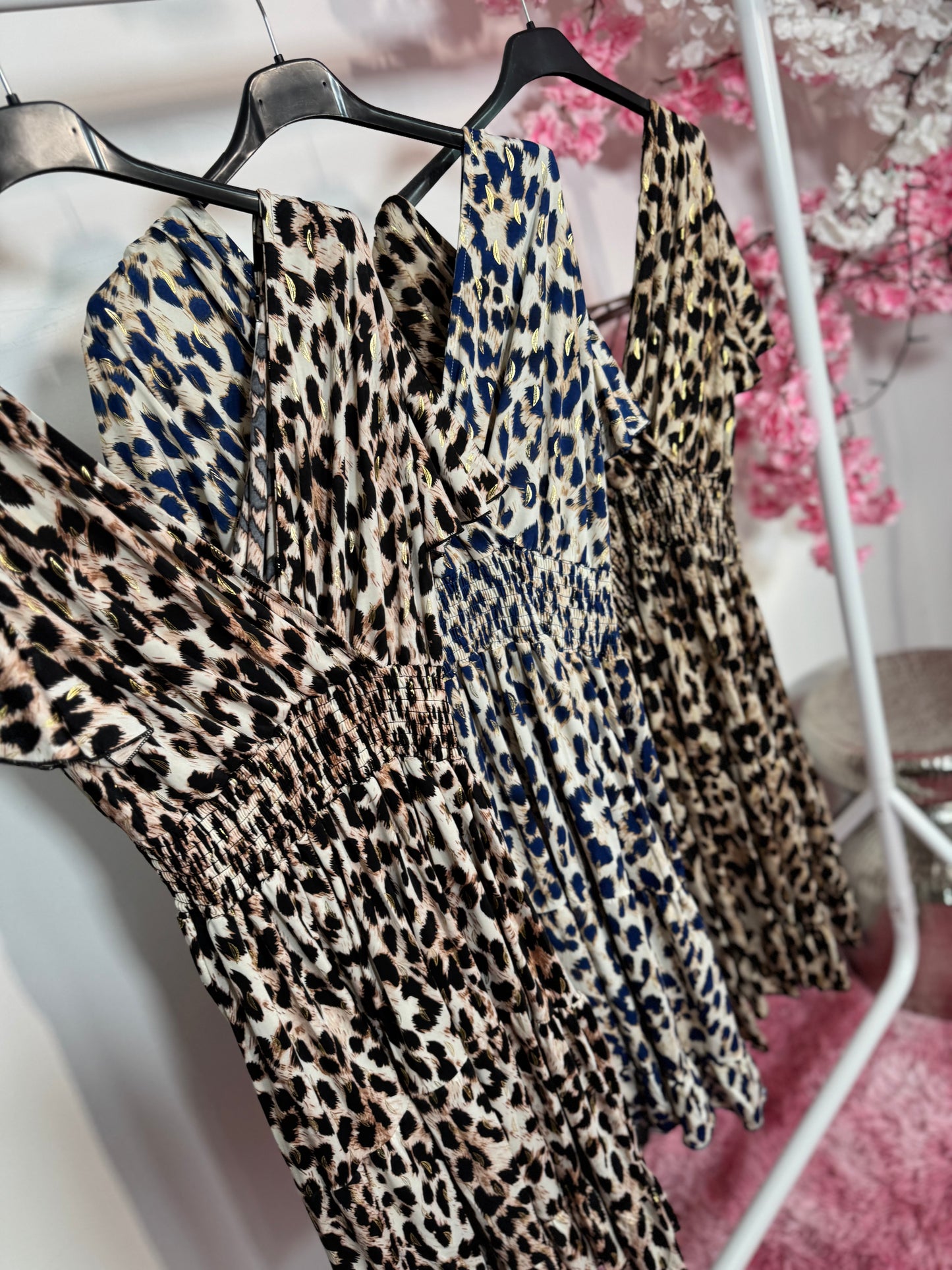 Skater Leopard Slinky Dress