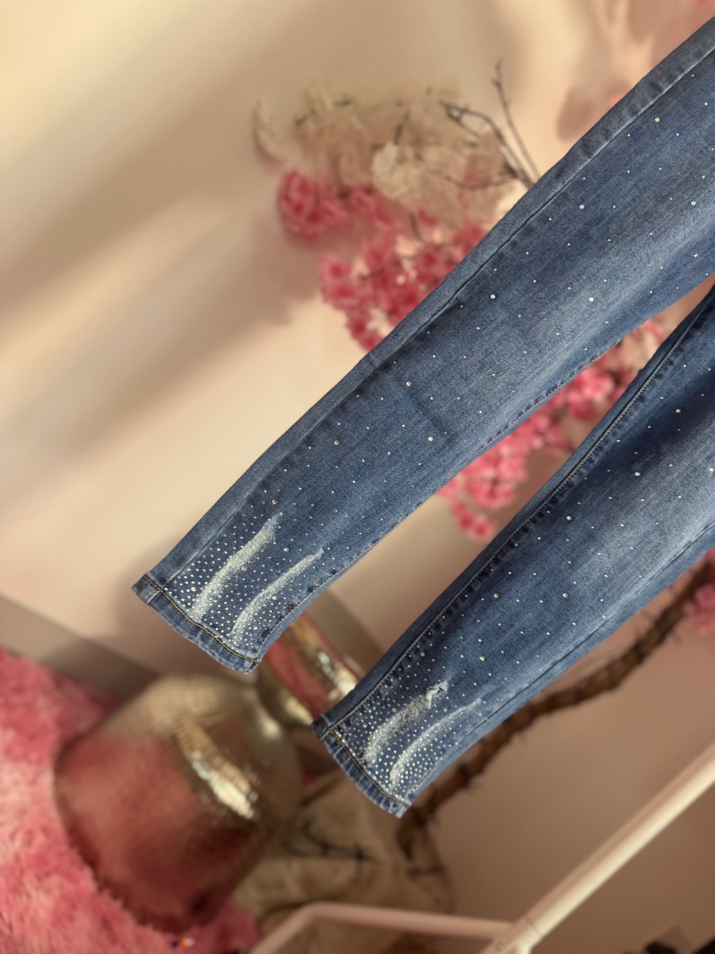 Sky Diamante Stretch Jeans