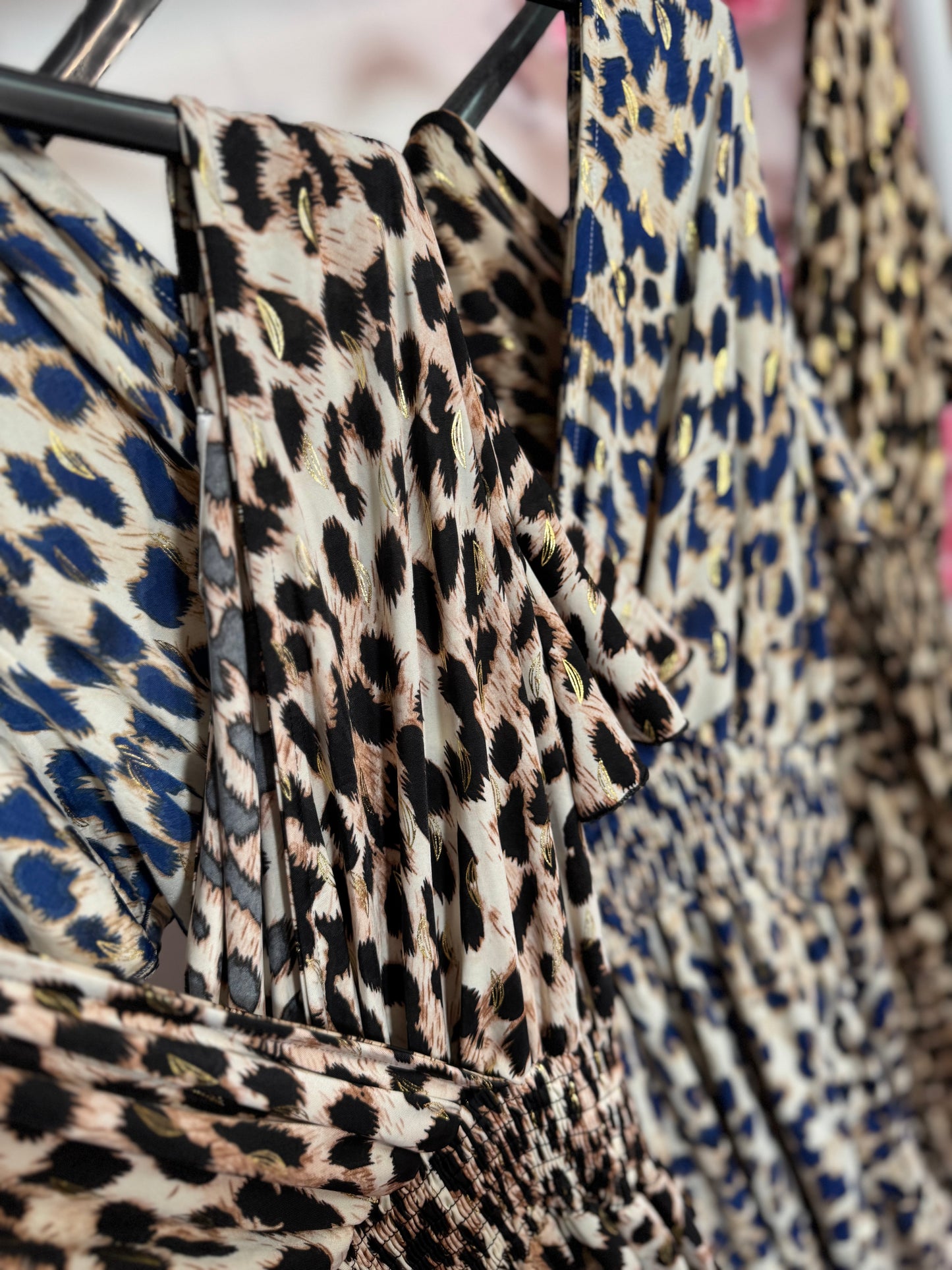 Skater Leopard Slinky Dress