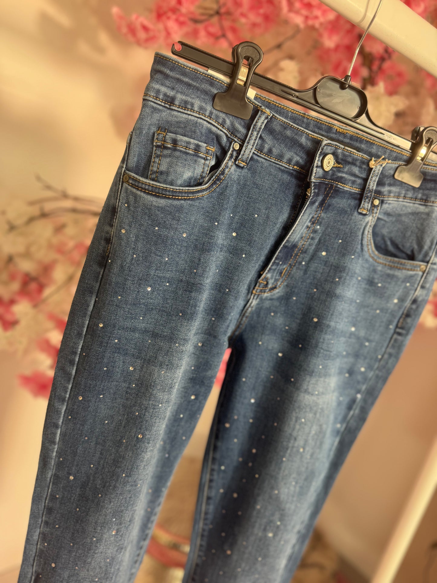 Sky Diamante Stretch Jeans