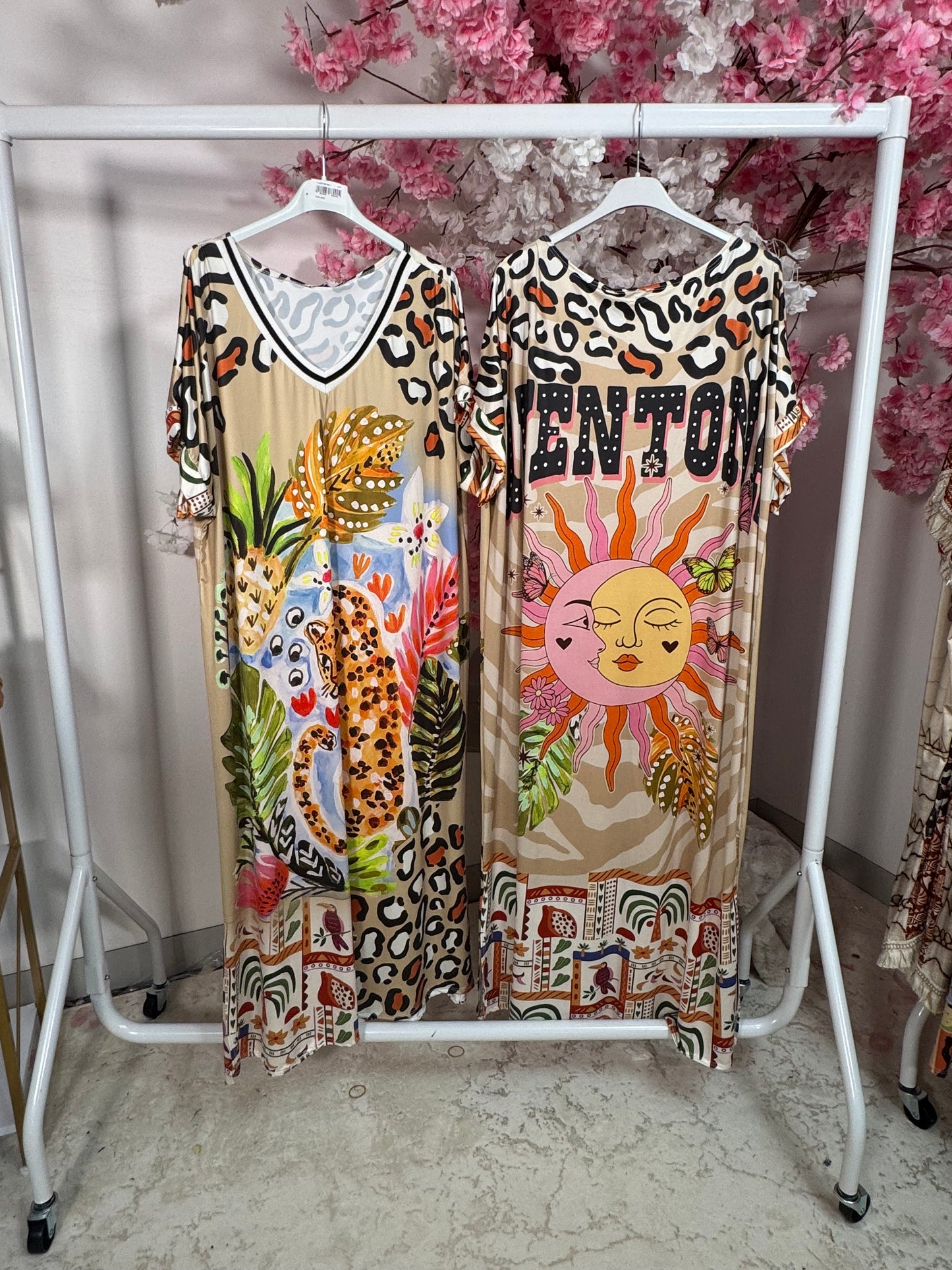 Slinky V Neck Queenton Dress
