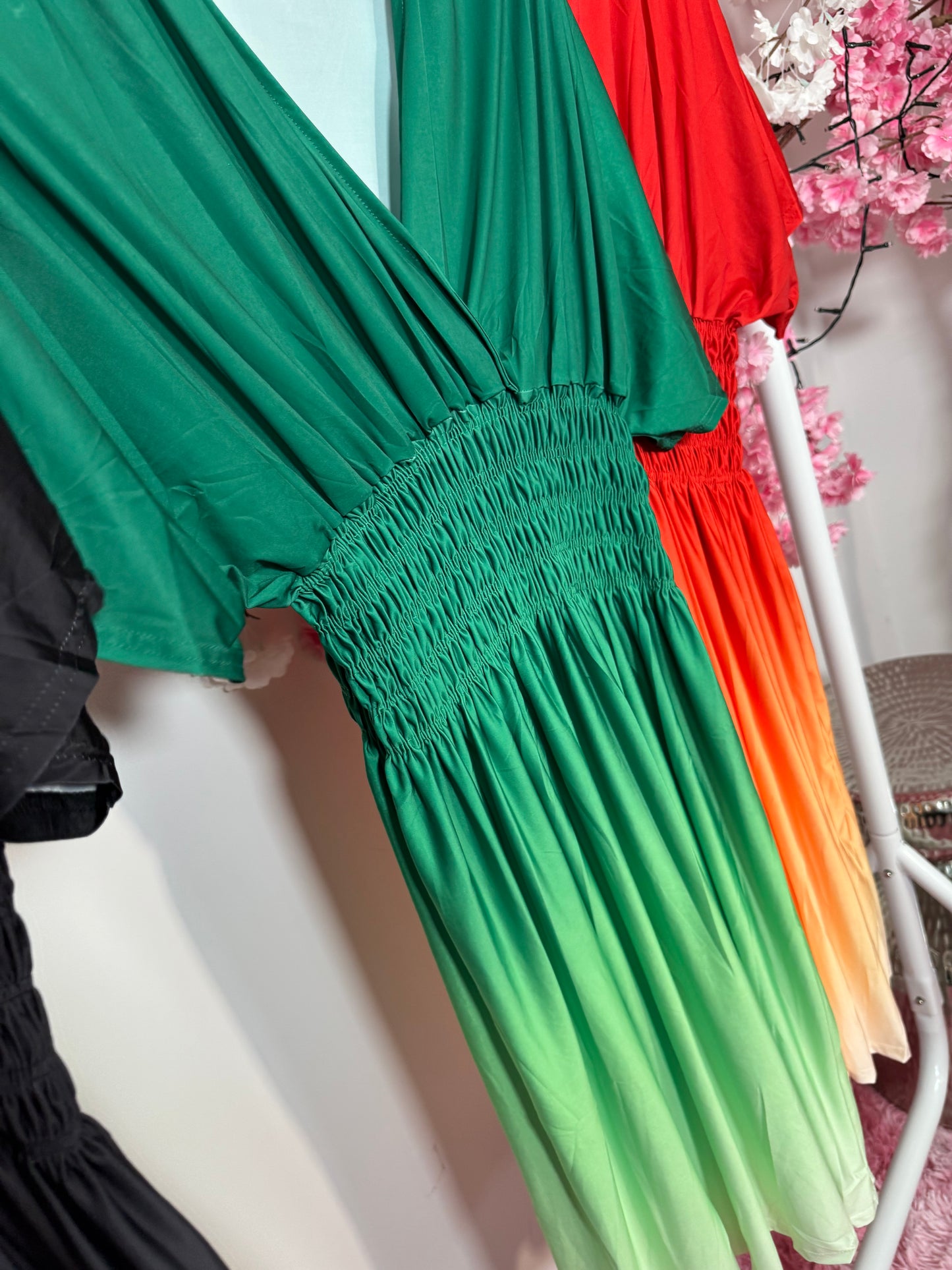 Ombré Effect Slinky MIDI Dress