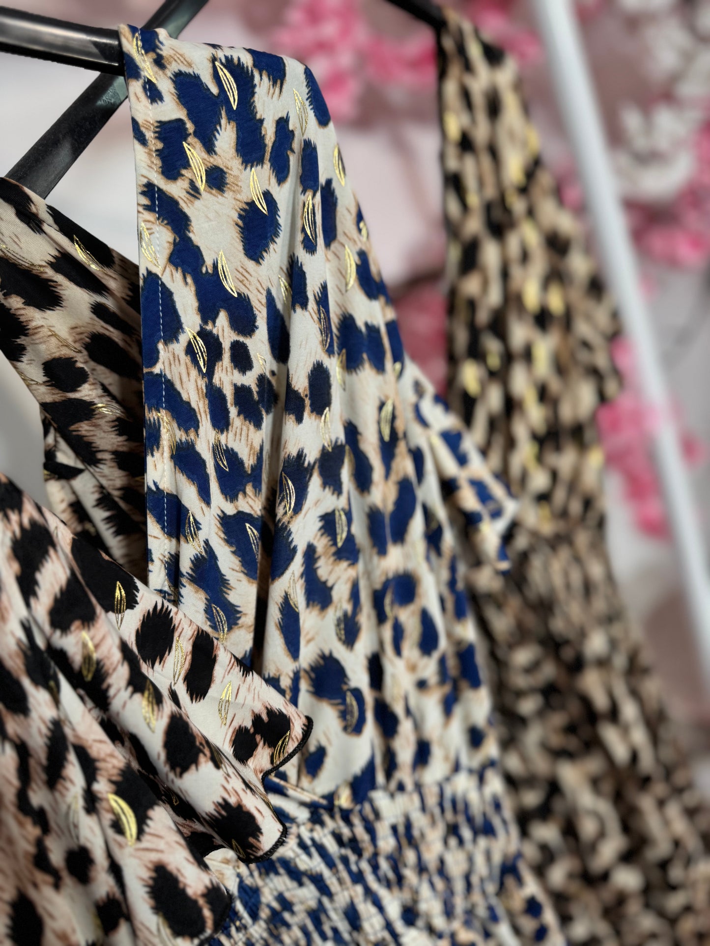 Skater Leopard Slinky Dress