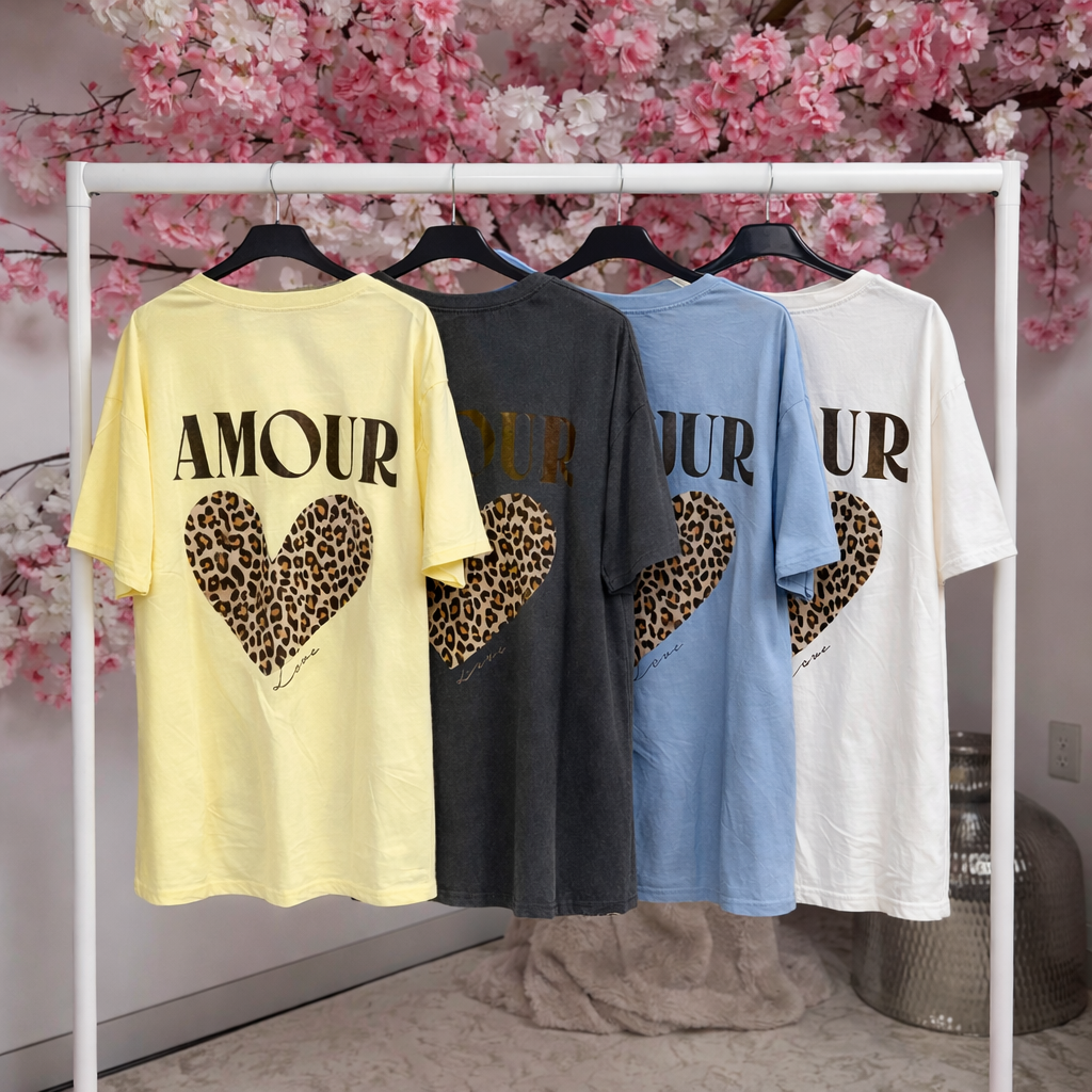 ‘Amour’ Oversized Leopard Tops (UK 8-18)