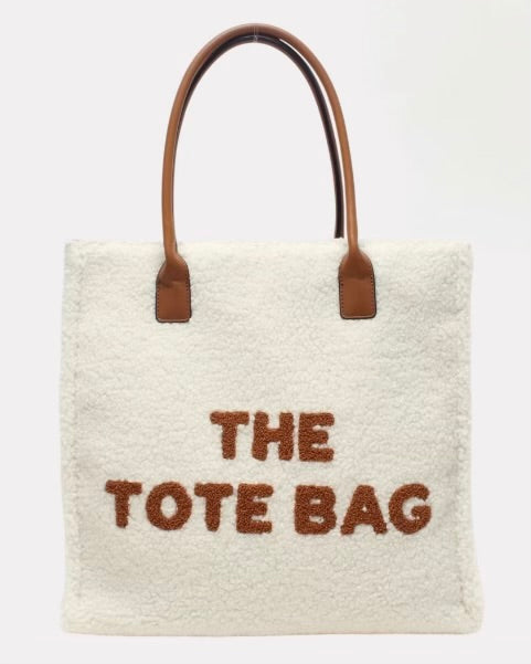 Boucle Teddy Tote Bag (Cream)