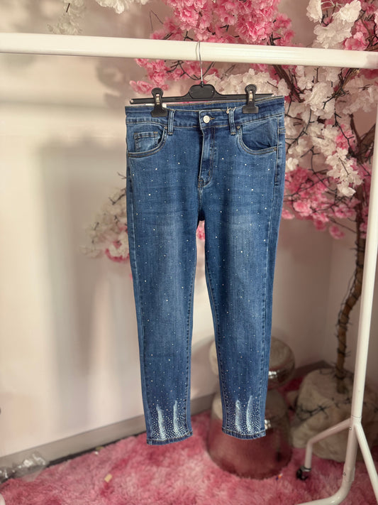 Sky Diamante Stretch Jeans