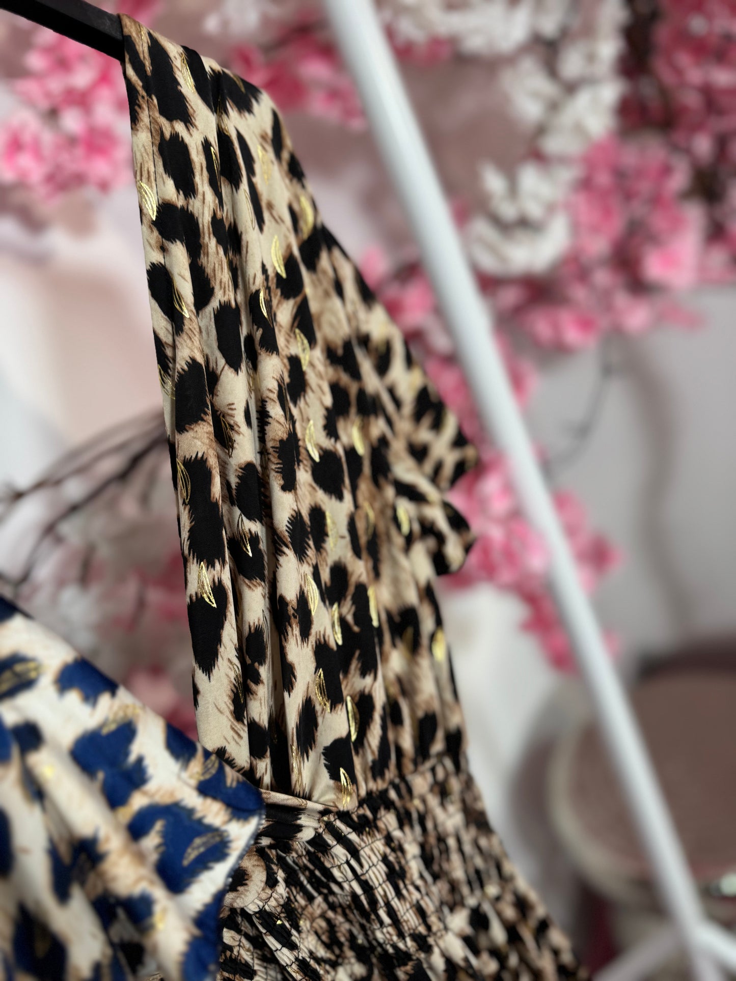 Skater Leopard Slinky Dress