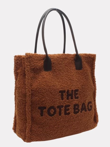 Boucle Teddy Tote Bag (Brown)