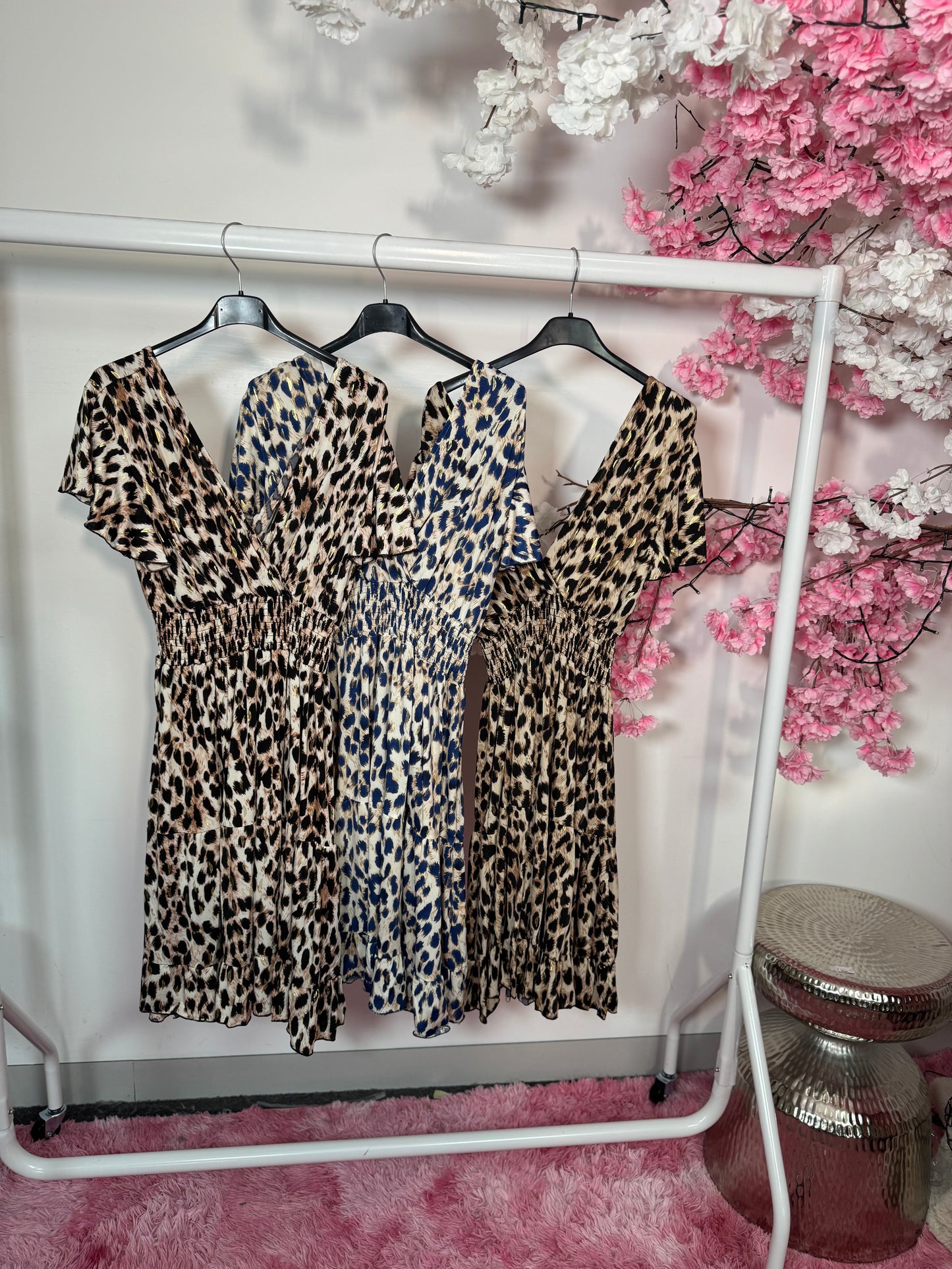 Skater Leopard Slinky Dress