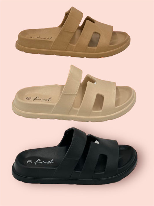 H Strap Velcro Sandals